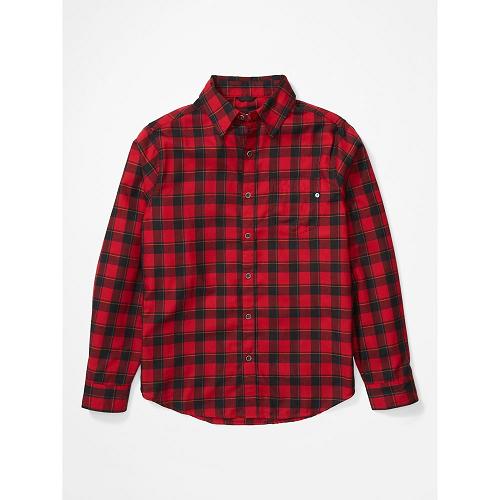 Marmot Bodega Shirts For Mens Red Black MEO720413